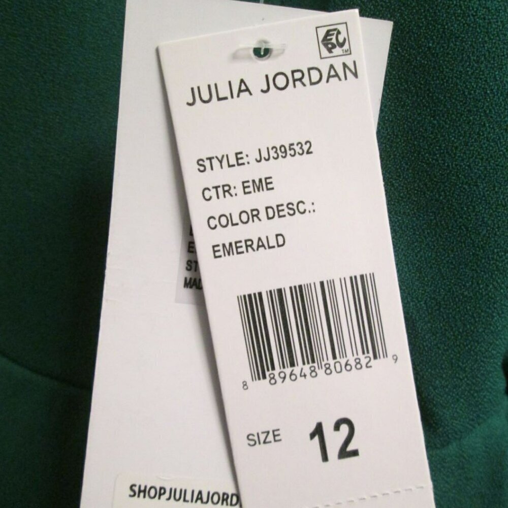 JULIA JORDAN Stunning Sleeveless Twist Front Mini Dress-Emerald-Various-NWT - Picture 6 of 15